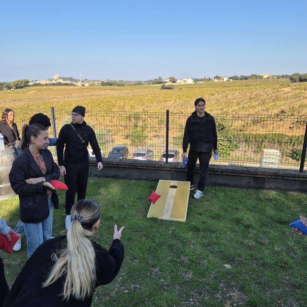 Photo Animation Team Building avec le Cornhole à Sorgues (84)